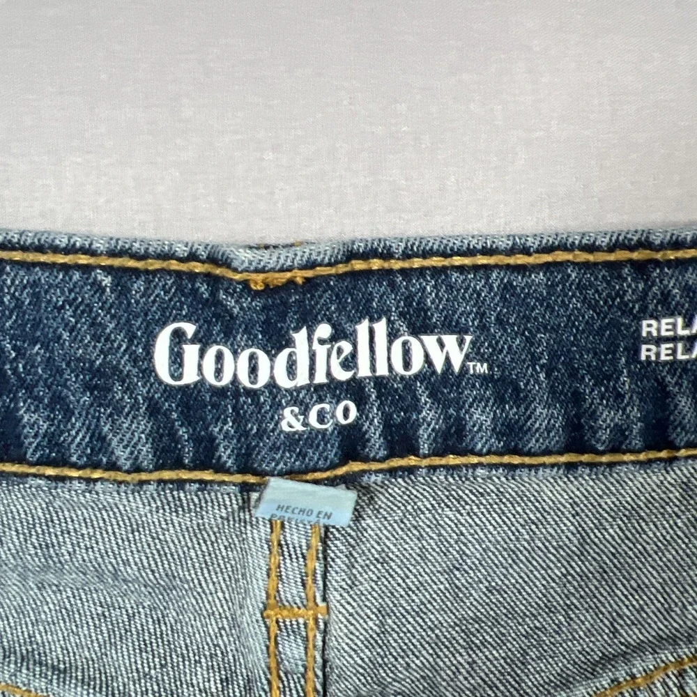 Goodfellow & Co Straight Leg Jeans Mens 36X30 Blue Denim Total Flex Relaxed Fit